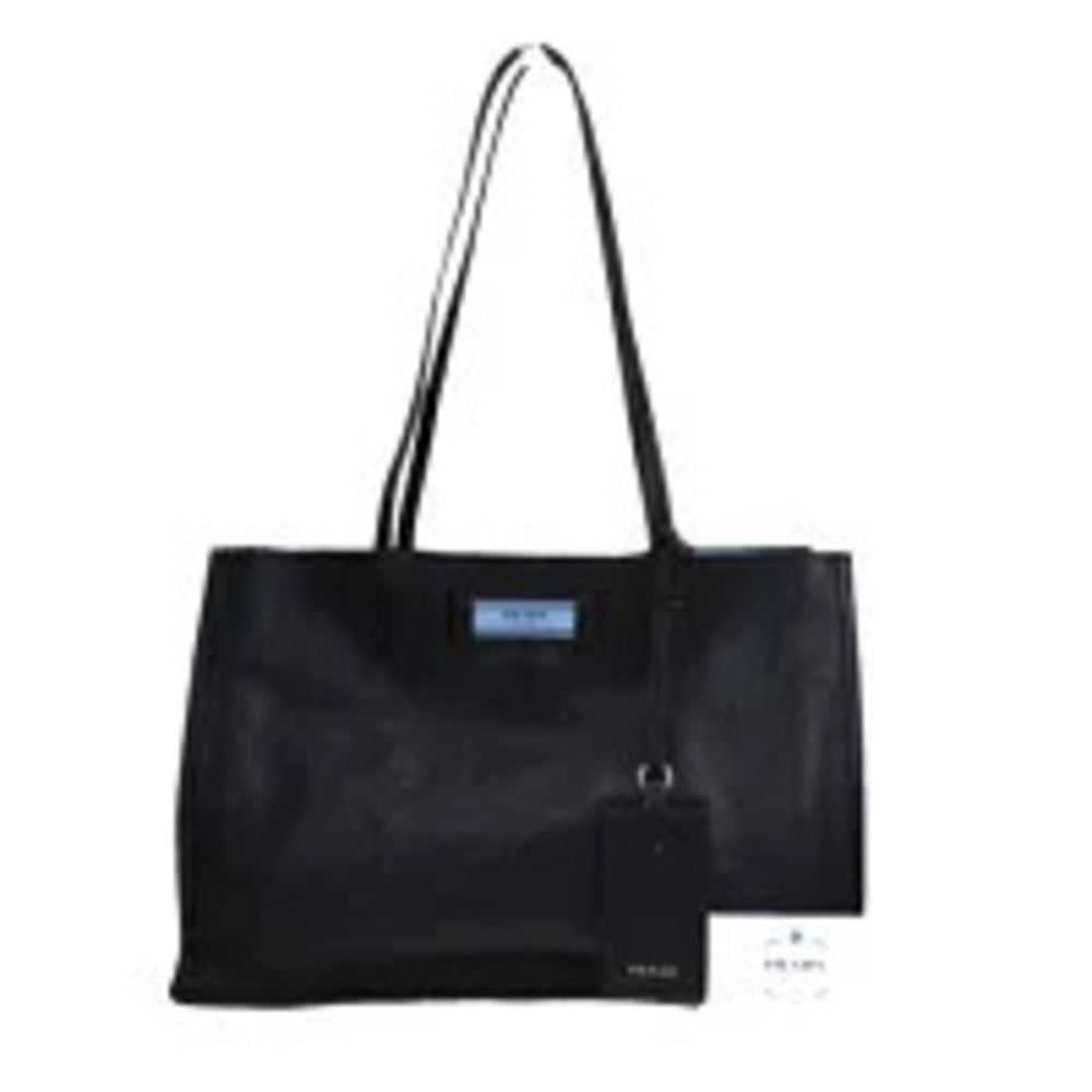 Prada Shoulder Bag Black Leather Hand Mirror
